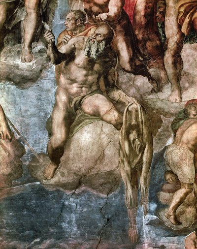 Sistine Chapel Ceiling: The Last Judgement, detail of St. Bartholomew holding his flayed skin, 1538-41 by Michelangelo Buonarroti